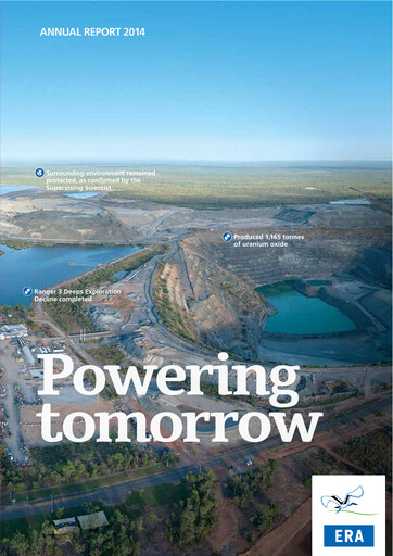 Thumbnail Energy Resources of Australia Annual Report 2014