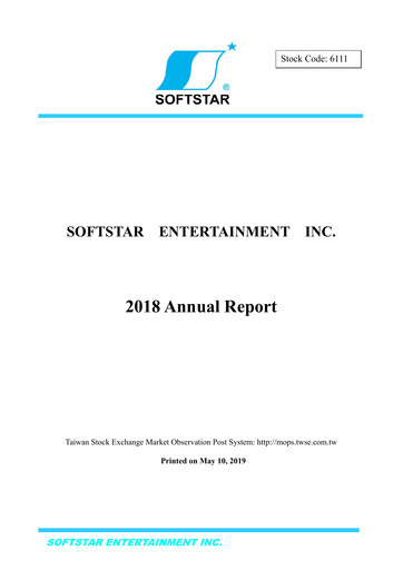 Thumbnail Softstar Entertainment Annual Report 2018