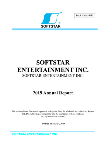 Thumbnail Softstar Entertainment Annual Report 2019