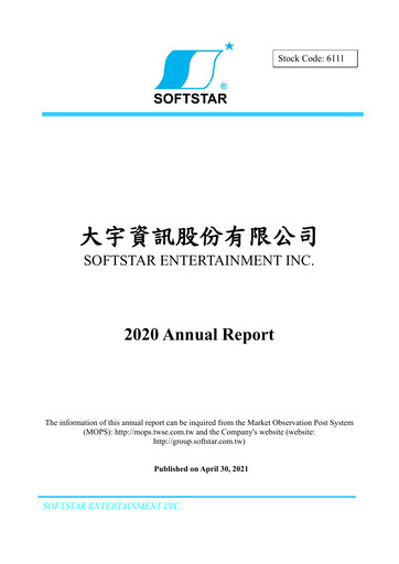 Thumbnail Softstar Entertainment Annual Report 2020