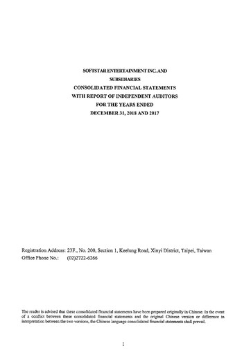 Thumbnail Softstar Entertainment Financial Statement 2018