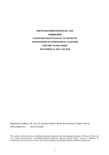 Thumbnail Softstar Entertainment Financial Statement 2021