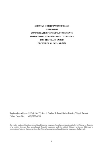 Thumbnail Softstar Entertainment Financial Statement 2022