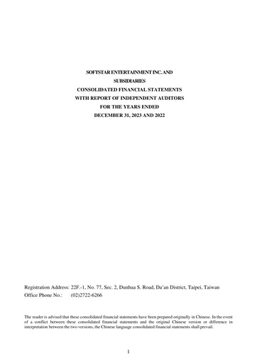 Thumbnail Softstar Entertainment Financial Statement 2023