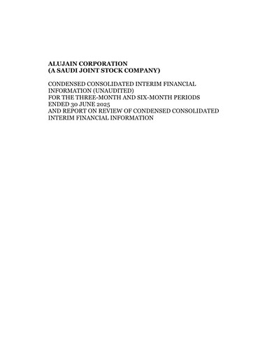 Thumbnail Alujain Corporation Quarterly Report 2025-q2