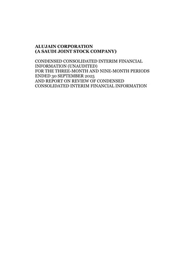 Thumbnail Alujain Corporation Quarterly Report 2025-q3