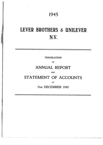 Thumbnail Unilever Annual Report 1945