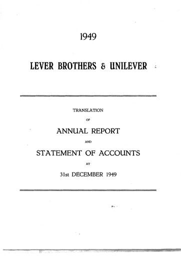 Thumbnail Unilever Annual Report 1949