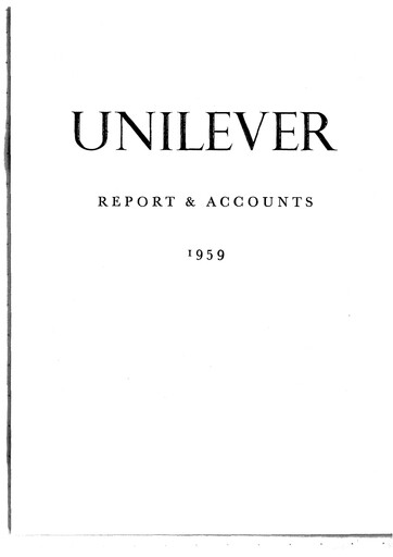Thumbnail Unilever Annual Report 1959