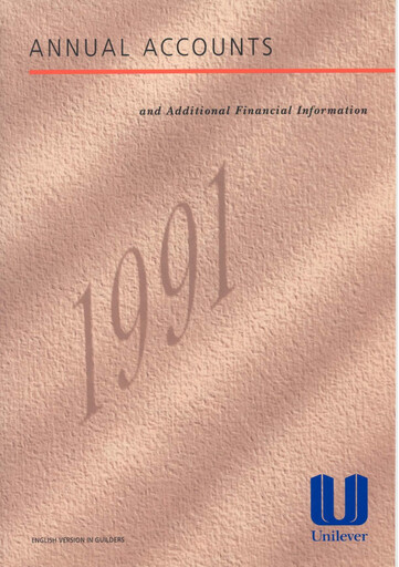 Thumbnail Unilever Annual Report 1991