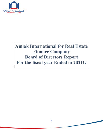 Thumbnail Amlak International Finance Company Annual Report 2021
