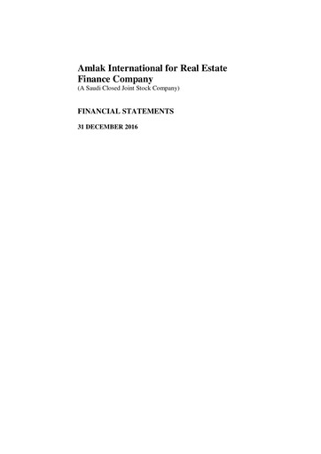 Thumbnail Amlak International Finance Company Financial Statement 2016