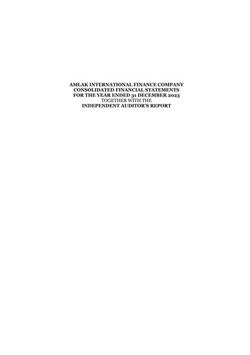 Thumbnail Amlak International Finance Company Financial Statement 2023