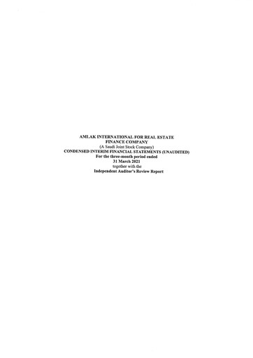 Thumbnail Amlak International Finance Company Quarterly Report 2021-q1