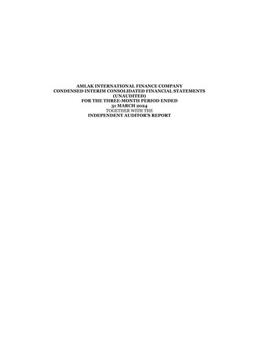 Thumbnail Amlak International Finance Company Quarterly Report 2024-q1
