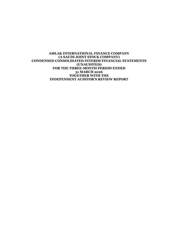 Thumbnail Amlak International Finance Company Quarterly Report 2026-q1