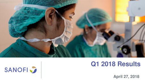 Thumbnail Sanofi Quarterly Report 2018-q1
