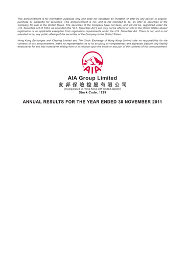 Thumbnail AIA Financial Report 2011