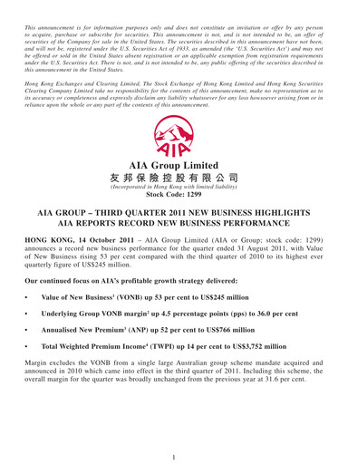 Thumbnail AIA Quarterly Report 2011-q3