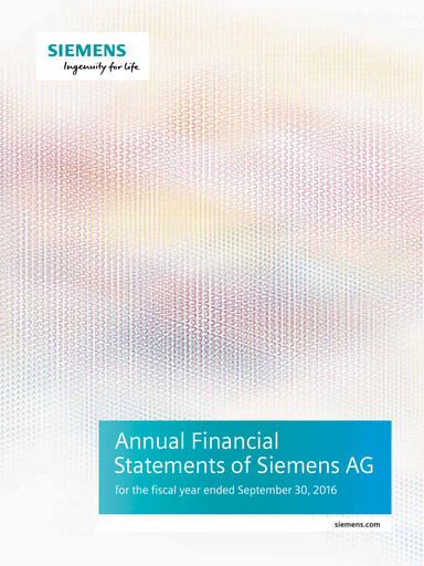 Thumbnail Siemens Financial Statement 2016