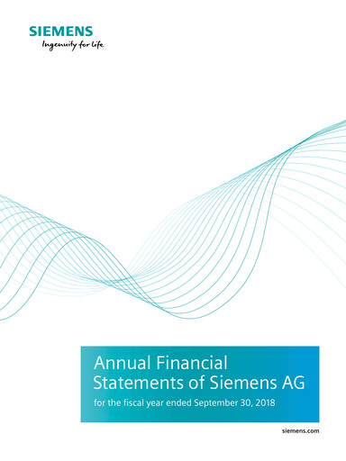 Thumbnail Siemens Financial Statement 2018