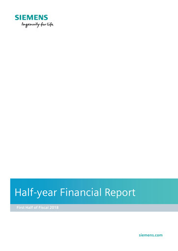 Thumbnail Siemens Half-year Report 2018-h1