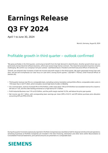 Thumbnail Siemens Quarterly Report 2024-q3
