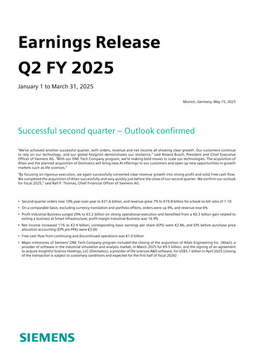 Thumbnail Siemens Quarterly Report 2025-q2