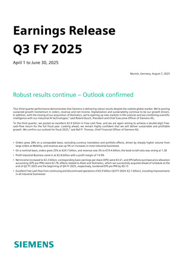 Thumbnail Siemens Quarterly Report 2025-q3