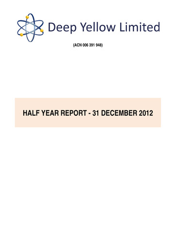 Thumbnail Deep Yellow Financial Report 2013-h1
