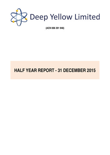 Thumbnail Deep Yellow Financial Report 2016-h1