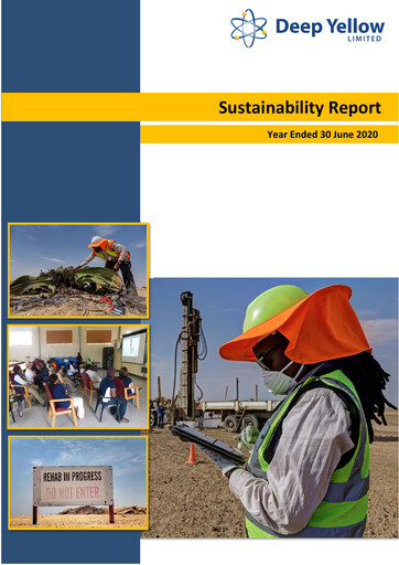 Thumbnail Deep Yellow Sustainability Report 2020