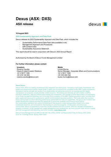Thumbnail Dexus Sustainability Report 2023