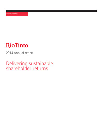 Vorschaubild Rio Tinto Jahresbericht 2014