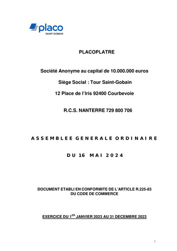 Thumbnail Placoplatre Annual Report 2023