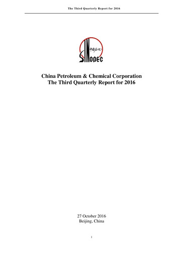 Thumbnail Sinopec Quarterly Report 2016-q3