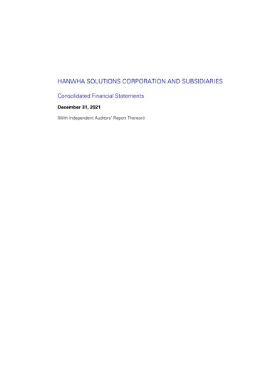 Thumbnail Hanwha Solutions Financial Statement 2021