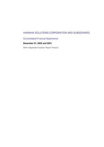 Thumbnail Hanwha Solutions Financial Statement 2022