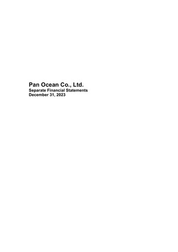 Miniature Pan Ocean Bilan financier 2022-2023