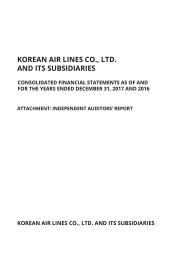 Thumbnail Korean Air Lines Financial Statement 2016-2017