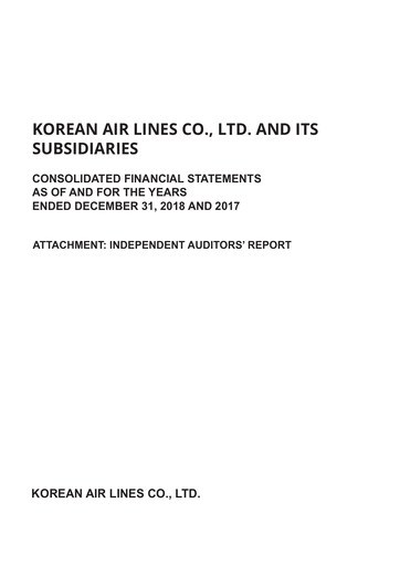 Thumbnail Korean Air Lines Financial Statement 2017-2018