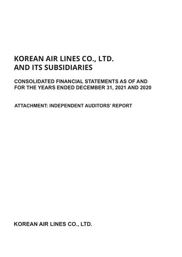 Thumbnail Korean Air Lines Financial Statement 2020-2021