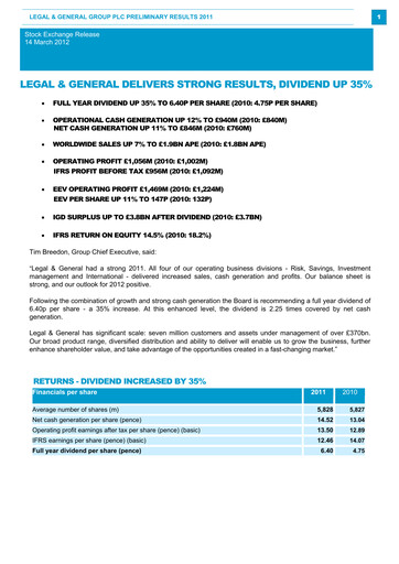 Thumbnail Legal & General Financial Report 2011