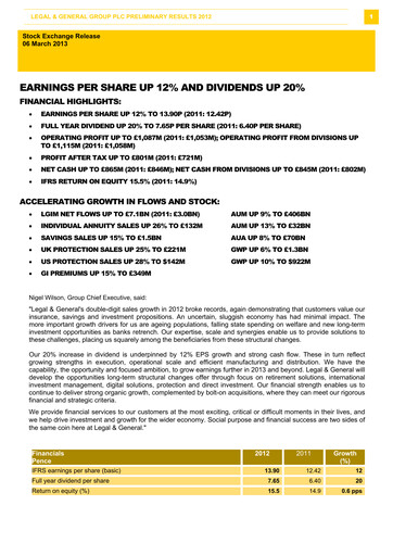 Thumbnail Legal & General Financial Report 2012
