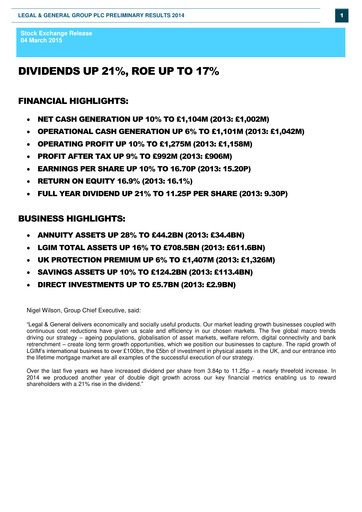 Thumbnail Legal & General Financial Report 2014