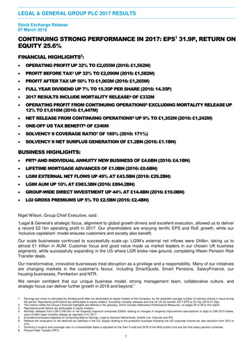 Thumbnail Legal & General Financial Report 2017