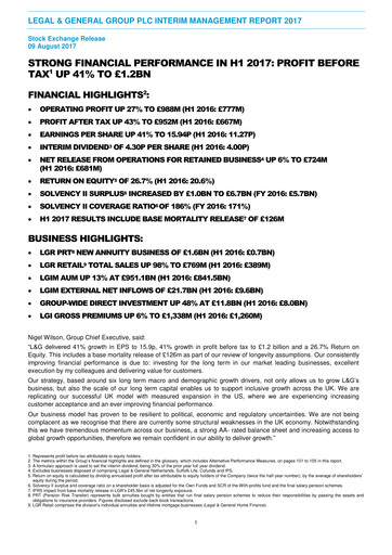 Thumbnail Legal & General Half-year Report 2017