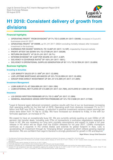 Thumbnail Legal & General Half-year Report 2018