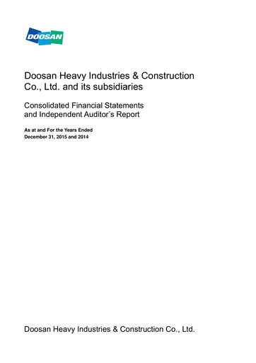 Thumbnail Doosan Enerbility Financial Statement 2014-2015