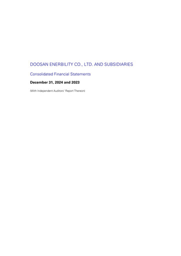 Thumbnail Doosan Enerbility Financial Statement 2023-2024